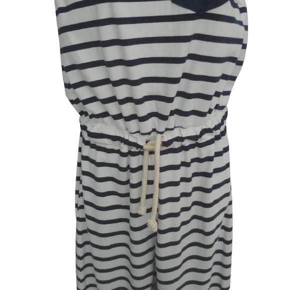 B&RRTEX Sleeveless Striped White and Blue  Romper/Jumpsuit L - Picture 3 of 9